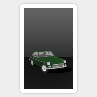 MGB GT Graphic Poster -Green Sticker